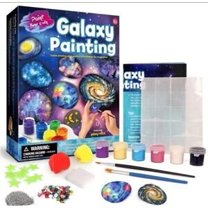 NEW! SMILESSKIDDO Galaxy Rock Painting Science Kit. Kids Experiments Crafts Gift
